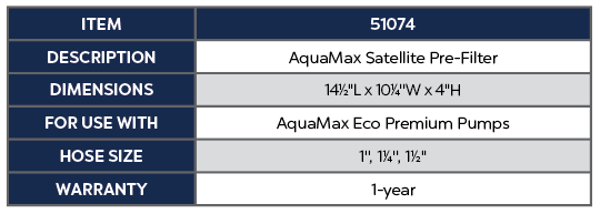AquaMax Satellite Filter